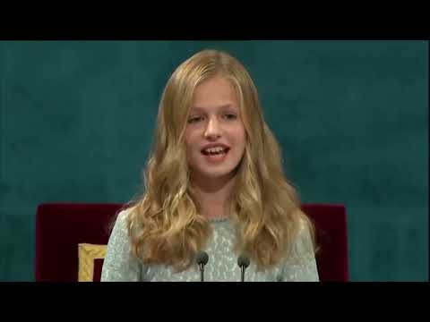 Princess Leonor, delivers her first speech
