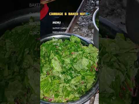 Local Solomon Islands cooking: Slippery Cabbage with baked Ngalinut 🇸🇧