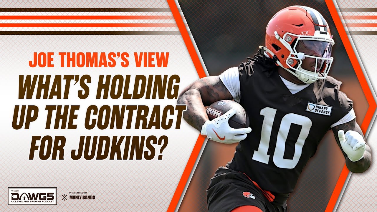 What's holding up the contract for Quinshon Judkins?