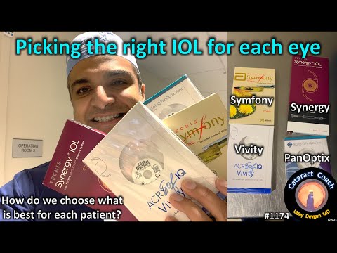 CataractCoach 1174: picking the right IOL each eye: PanOptix, Synergy, Vivity, Symfony
