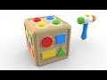 Learn Shapes With Wooden Educational Toys Colors And Shapes Collection For Children