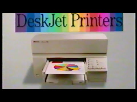 HP DeskJet Printer Commercial Early 1990s