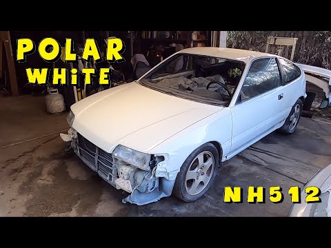 JUNKYARD RESCUED CRX 12: CAR IS FINALLY PAINTED !