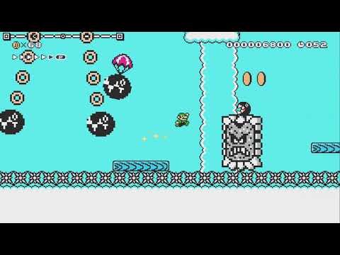 The Chomp Thwomp Stomp Dash by Farticus (CRASH) - Super Mario Maker 2 - No Commentary 1by