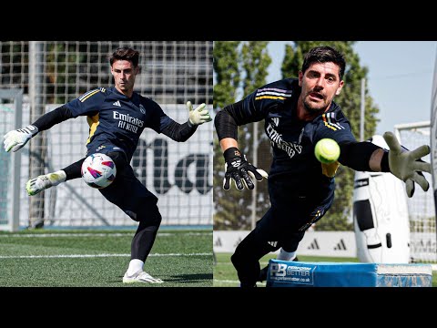Real Madrid Goalkeeper Training Courtois, Kepa & Lunin
