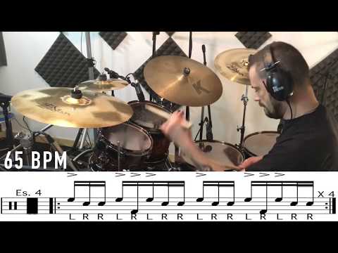 Sticking Pattern  3 - 5  N' 4  (Gary Chaffee)  By Daniele Landi #garychaffee #stickingpattern #drums