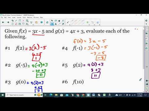 Algebra 1 Notes Function Notation