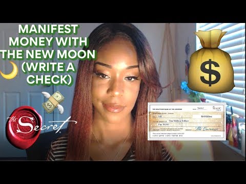 How To Manifest Money With The New moon 🌙 (Write a check)💰