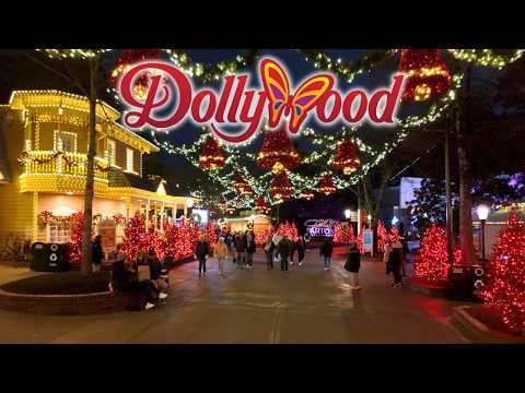 Video: Dollywood Smoky Mountain Christmas Walking Tour | 4K Sights & Sounds