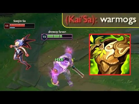 Kai'Sa attacking Mundo for 53 seconds