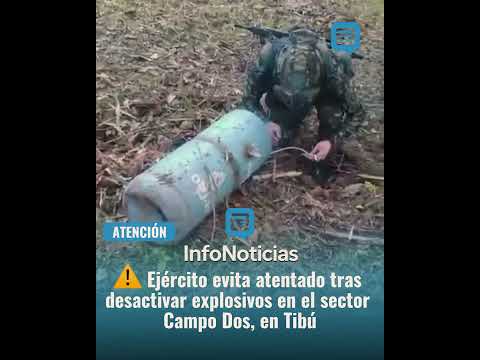 ⚠️ Ejército evita atentado tras desactivar explosivos en el sector Campo Dos, en Tibú