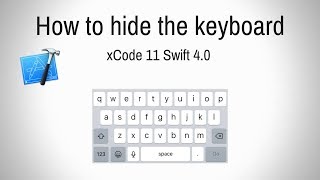 How to hide the keyboard in swift