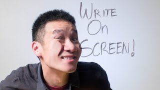 How to Write On-Screen - DYI ($100) On-Screen Glass WhiteBoard for Online Video Lectures
