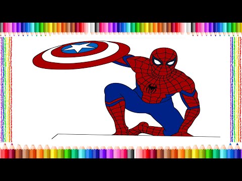 MARVEL SPIDERMAN COLORING PAGE - SPIDER-MAN Coloring Book -Spider-Man - Captain America Civil War