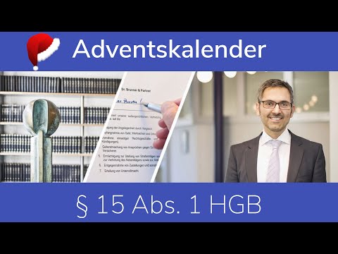 § 15 Abs. 1 HGB 🎄 Tür 4 | Adventskalender 2021