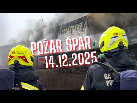 [INTERVENCIJA] 🔥 Požar logističnega centra Špar, 14.12.2025
