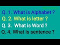 Alphabet Letter Word Sentence Definition