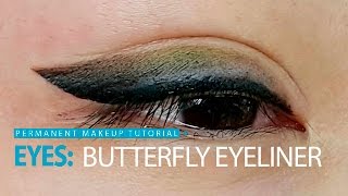 Уроки татуажа - мягкая стрелка с растушевкой/ Soft Butterfly Eyeliner