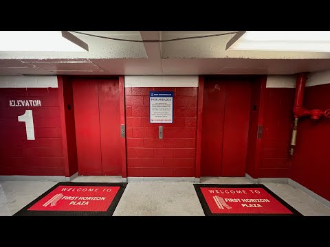 Otis Lexan Hydraulic elevators at First Horizon Parking Garage Knoxville TN