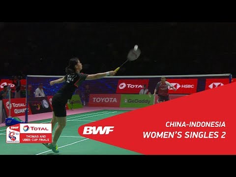 Uber Cup | WS2 | GAO Fangjie (CHN) vs Gregoria Mariska TUNJUNG (INA) | BWF 2018