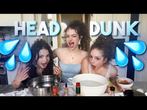 TRIPLET WATER DUNK CHALLENGE *Chaotic* - Kalogeras Sisters