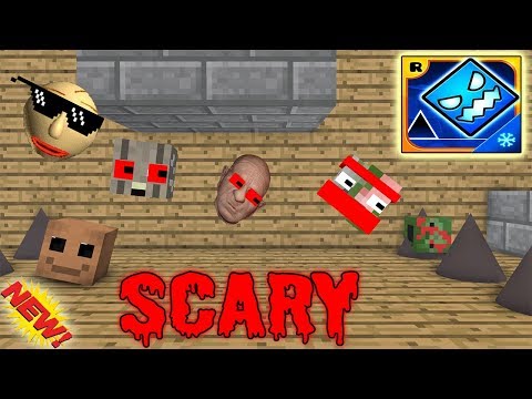 Monster School : GEOMETRY DASH GAME VS GRANNY,MOMO,BALDI'S,GRANDPA - Minecraft Animation
