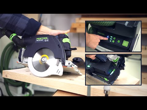 Akumuliatorinis rankinis diskinis pjūklas Festool HKC 55 KEB-Basic | 578302 video