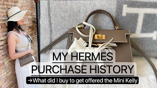 HERMES PURCHASE HISTORY | WHAT I BOUGHT TO GET OFFERED FOR MY MINI KELLY 🐎