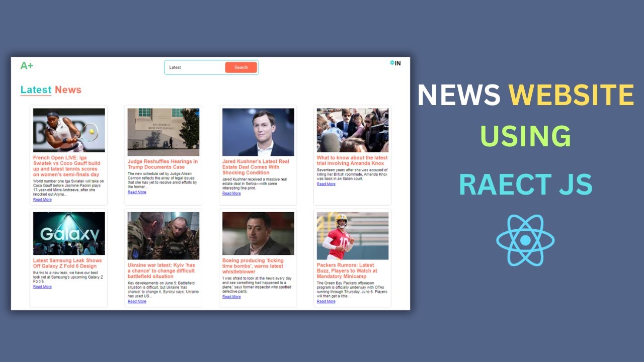 React JS project | Create a News Search App Using React JS  | Javascript Project | React API