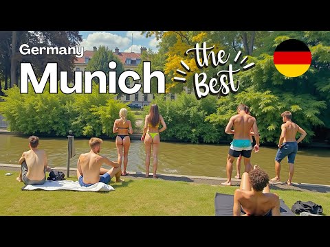 BEST of MÜNCHEN Englischer Garten STRAND 🏖️ Spaziergang | DEUTSCHLAND 4K HDR