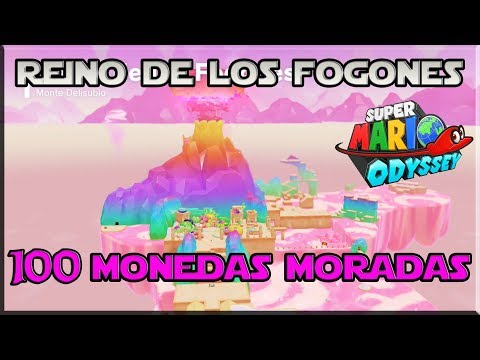 Super Mario Odyssey - Guia 100% - 100 Monedas Moradas - Reino de los Fogones - Español