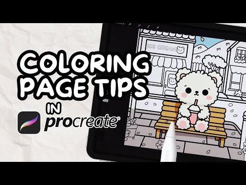 How to Make Cute Character Design Coloring Pages | Procreate Tutorial for Beginners
