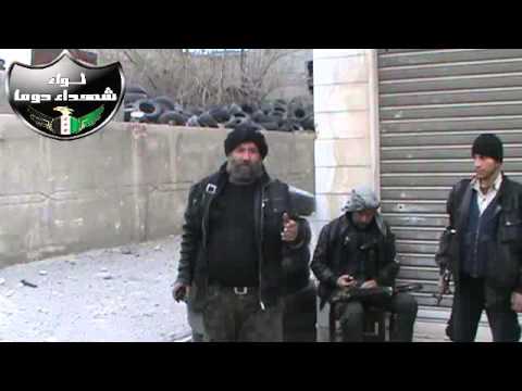 جولة على بعض النقاط التي تم السيطرة عليها قرب كراج البولمان في حي القابون في مدينة دمشق ومقابلة مع عناصر من لواء شهداء دوما