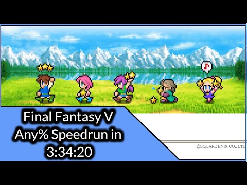 Final Fantasy V Pixel Remaster Any% Speedrun in 3:34:20