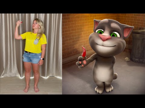 Repeat After Talking Tom Challenge Tom ate the chili pepper