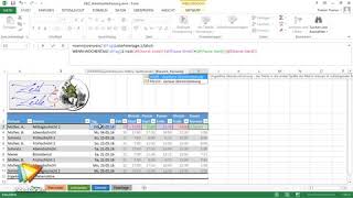 Arbeitszeiterfassung mit Excel - Dienstdauer berechnen