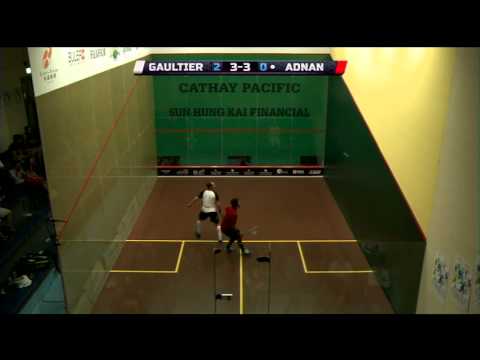 Squash : MegaRallies EP81 - Gaultier v Adnan : HK Open 2014