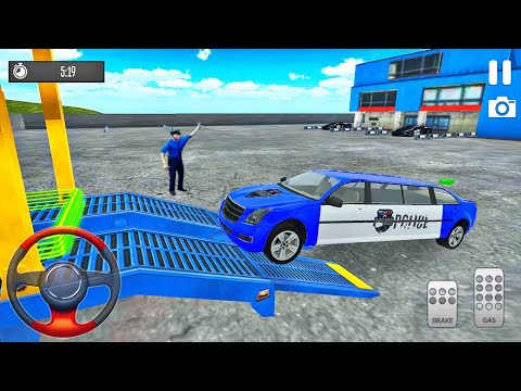 US Police Multi Level Car Transporter Truck 2021 - Android Gameplay