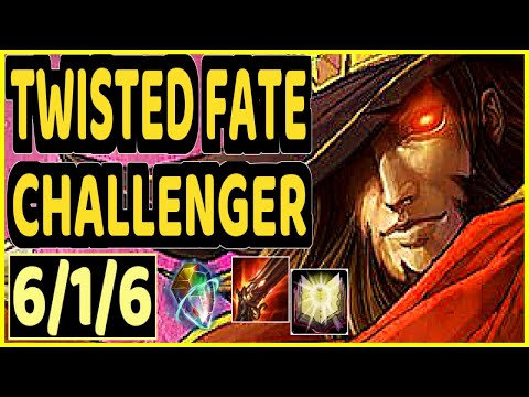 XKENZUKE (TWISTED FATE) - 6/1/6 KDA CHALLENGER GAMEPLAY - EUW