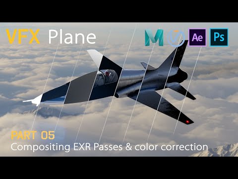 Compositing EXR passes & color correction in After Effects - VFX Plane Part 05 [Deprecated Workflow]