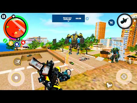 Rope Hero Vice Town Transfer Robot In military coup | Games Kon | Android Gameplay