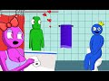 Blue x Green Rainbow Friends Animation - Bathroom Moment