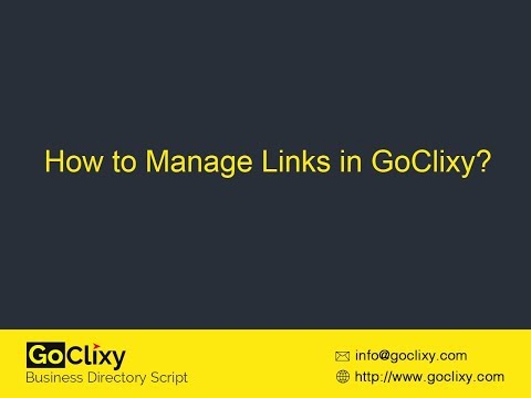 GoClixy - How to Manage Links in GoClixy?