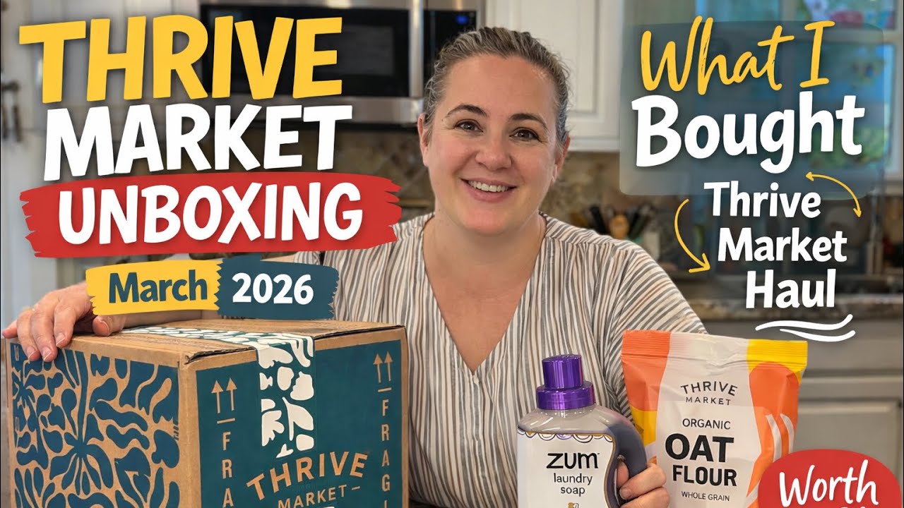 Thrive Market unboxing March 2026. Gluten free finds. 