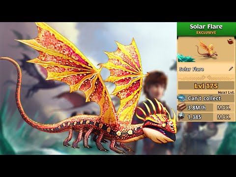 SOLAR FLARE MAX LEVEL 175 TITAN MODE - EXCLUSIVE FIREWORM - Dragons: Rise of Berk