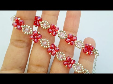 DIY Beaded Crystal Bracelet and Seed Bead Bracelet...