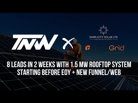 TNW Marketing Testimonial with Simplicity solar/ zerogrid