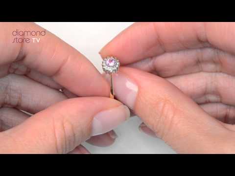FET28 RU - 18K Gold Diamond and 0.28ct Pink Sapphire Ring