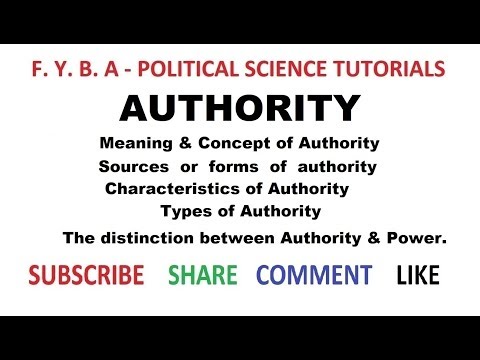 Authority : Meaning & Concept