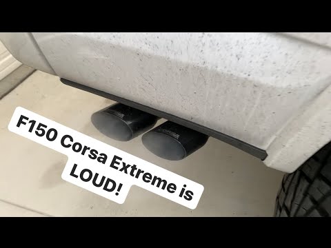 Corsa Extreme Exhaust before and after 2018 Ford F150 V8 5.0